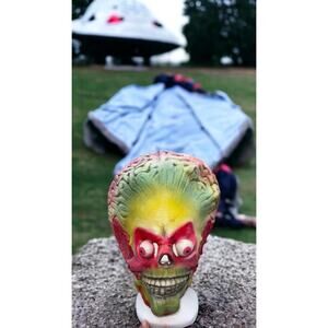 Halloween Alien Mars Mask Attacks Latex Martian Soldier Cosplay Prop Mask
